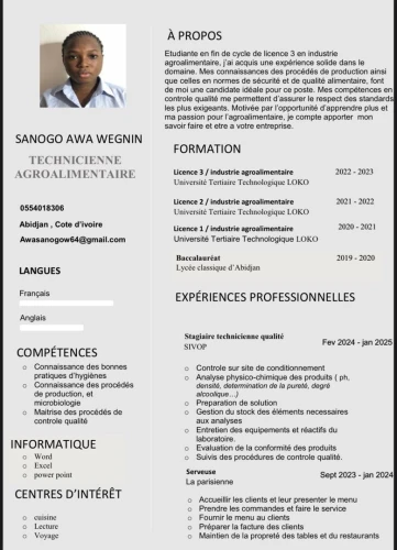 Sanogo Awa wegnin