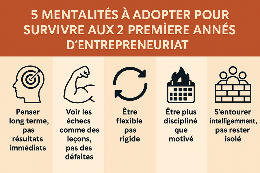 5 mentalités à adopter pour réussir ses 2 premières années d'entrepreneuriat