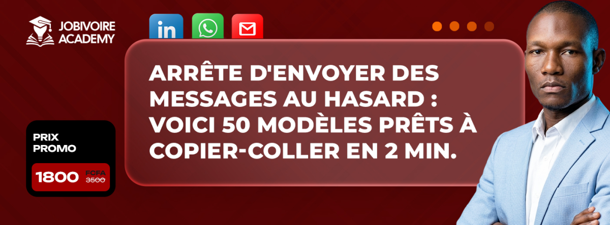 50 Mails Pro prêts à envoyer pour décrocher un entretien : Email + LinkedIn (Pack Multi Canal)